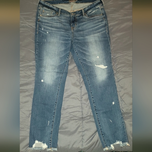Torrid Vintage Stretch Boyfriend Straight Jeans Distressed Size 14R - Picture 1 of 7